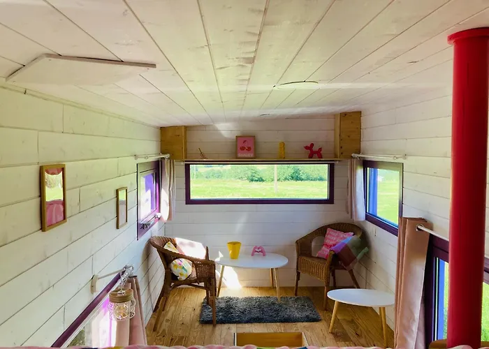 La Tiny De Papa Un Eco-responsable 山林小屋 Saint-Pierre-le-Chastel